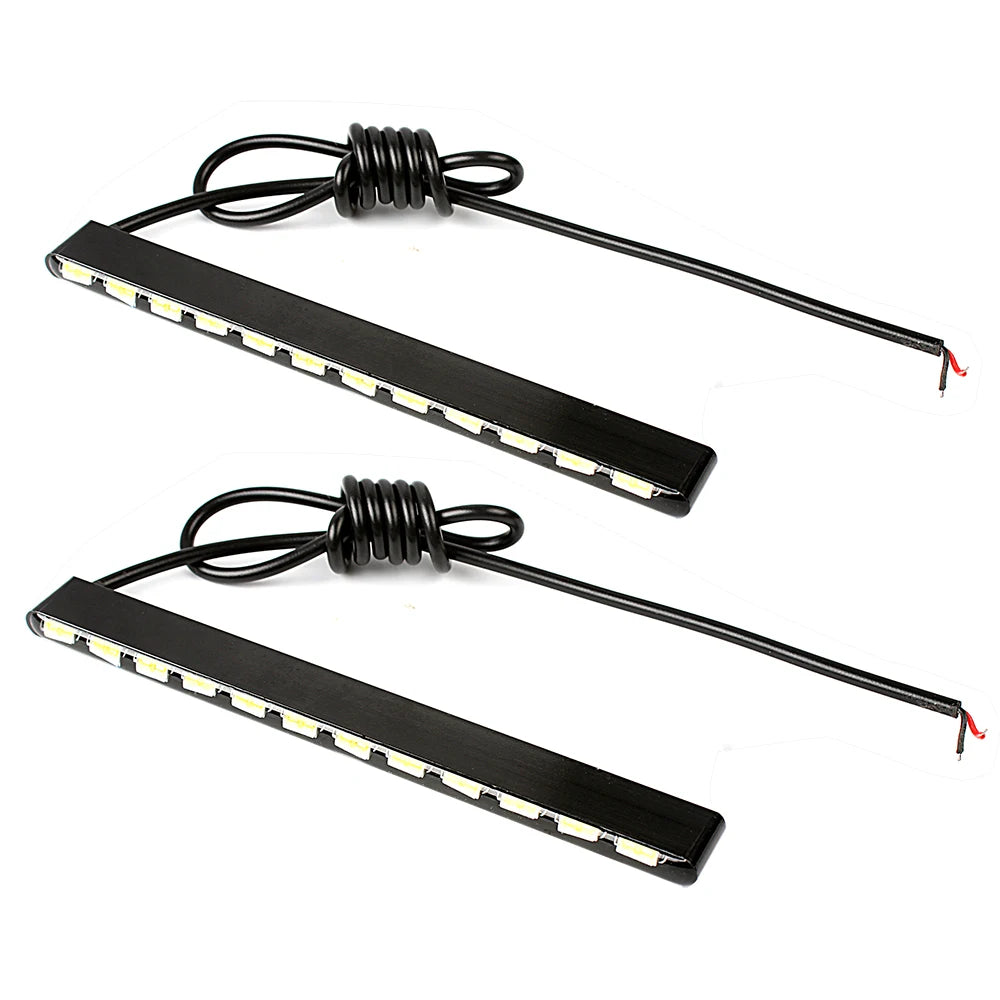Car Styling Daytime Running Lights 2Pcs Daylight SMD 7030 12 Leds Led Strip Waterproof Car DRL