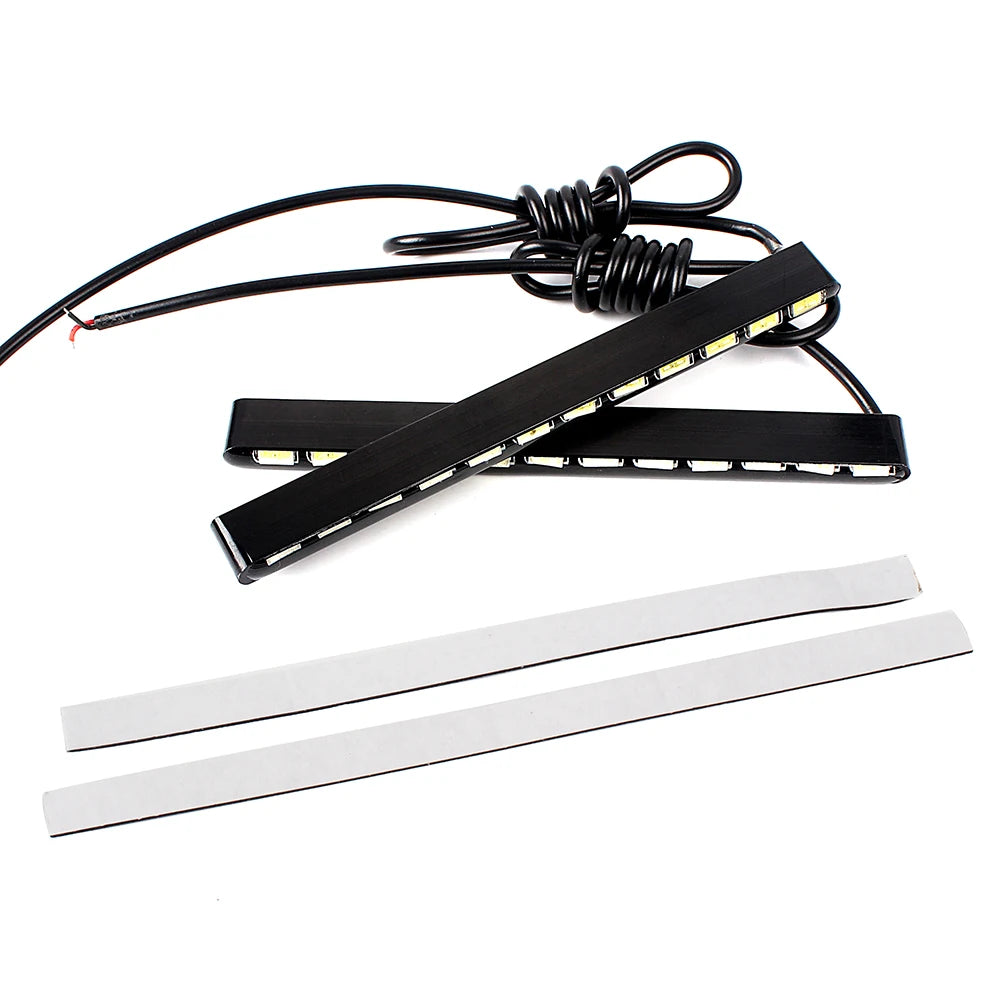 Car Styling Daytime Running Lights 2Pcs Daylight SMD 7030 12 Leds Led Strip Waterproof Car DRL