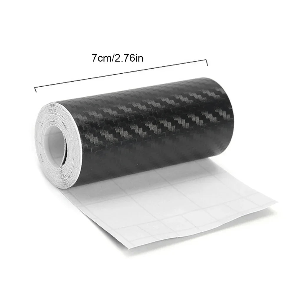 Carbon Fiber Tape Stickers on Car 3D Nano Black Car Door Edge Guards Side Waterproof Decorative Adhesive Protector Film Tape