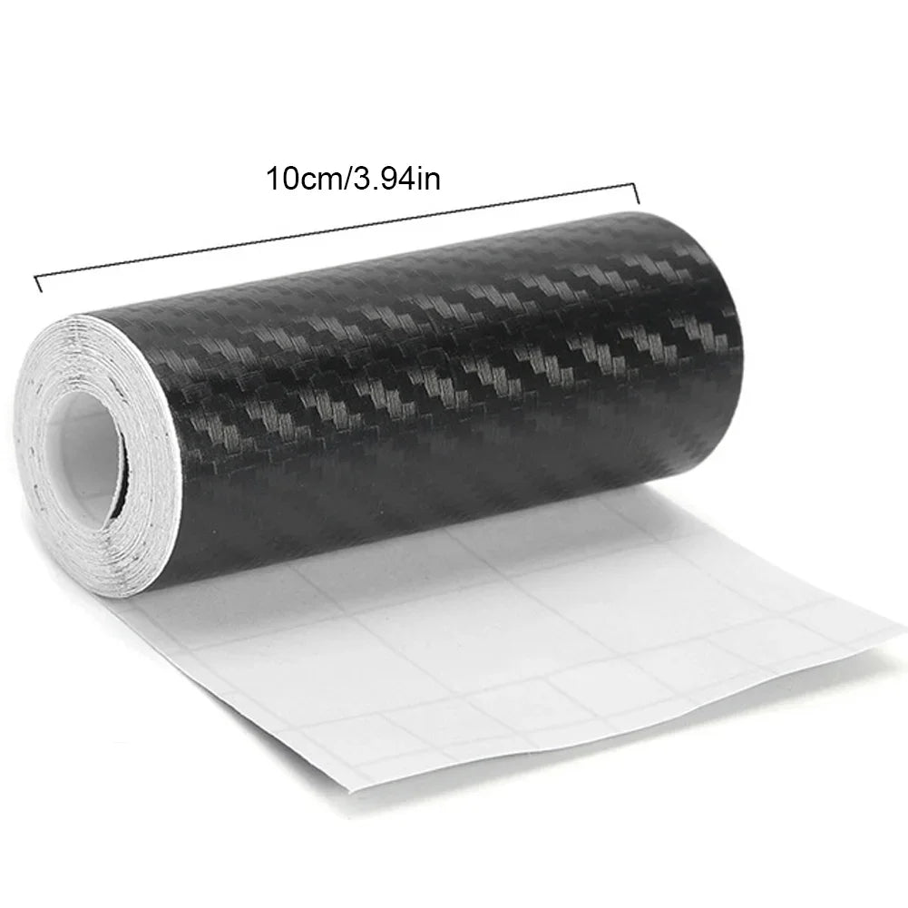 Carbon Fiber Tape Stickers on Car 3D Nano Black Car Door Edge Guards Side Waterproof Decorative Adhesive Protector Film Tape