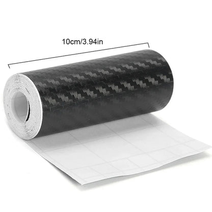 Carbon Fiber Tape Stickers on Car 3D Nano Black Car Door Edge Guards Side Waterproof Decorative Adhesive Protector Film Tape