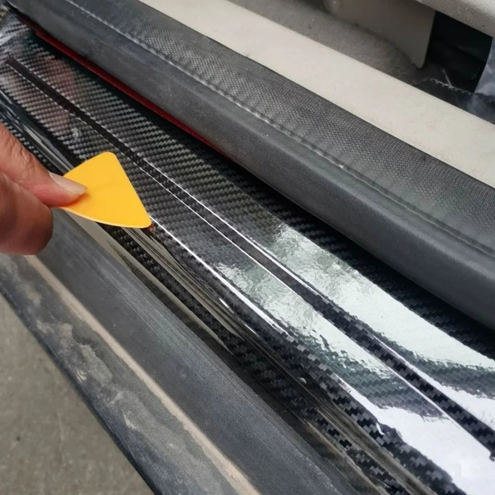 Carbon Fiber Tape Stickers on Car 3D Nano Black Car Door Edge Guards Side Waterproof Decorative Adhesive Protector Film Tape