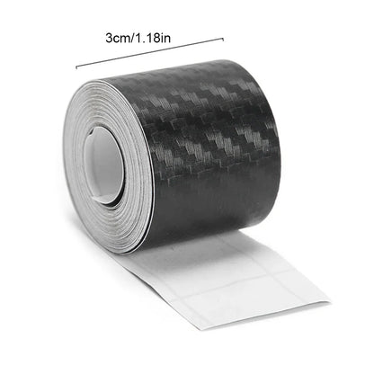 Carbon Fiber Tape Stickers on Car 3D Nano Black Car Door Edge Guards Side Waterproof Decorative Adhesive Protector Film Tape