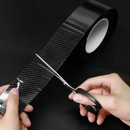 Carbon Fiber Tape Stickers on Car 3D Nano Black Car Door Edge Guards Side Waterproof Decorative Adhesive Protector Film Tape