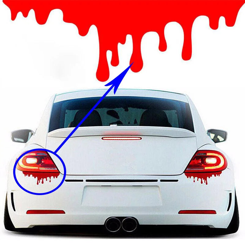 Air Tail Light Dripping Blood Car Stickers Headlights Modified Car Stickers Motorcycle Stickers Kill Airflow Car Decals