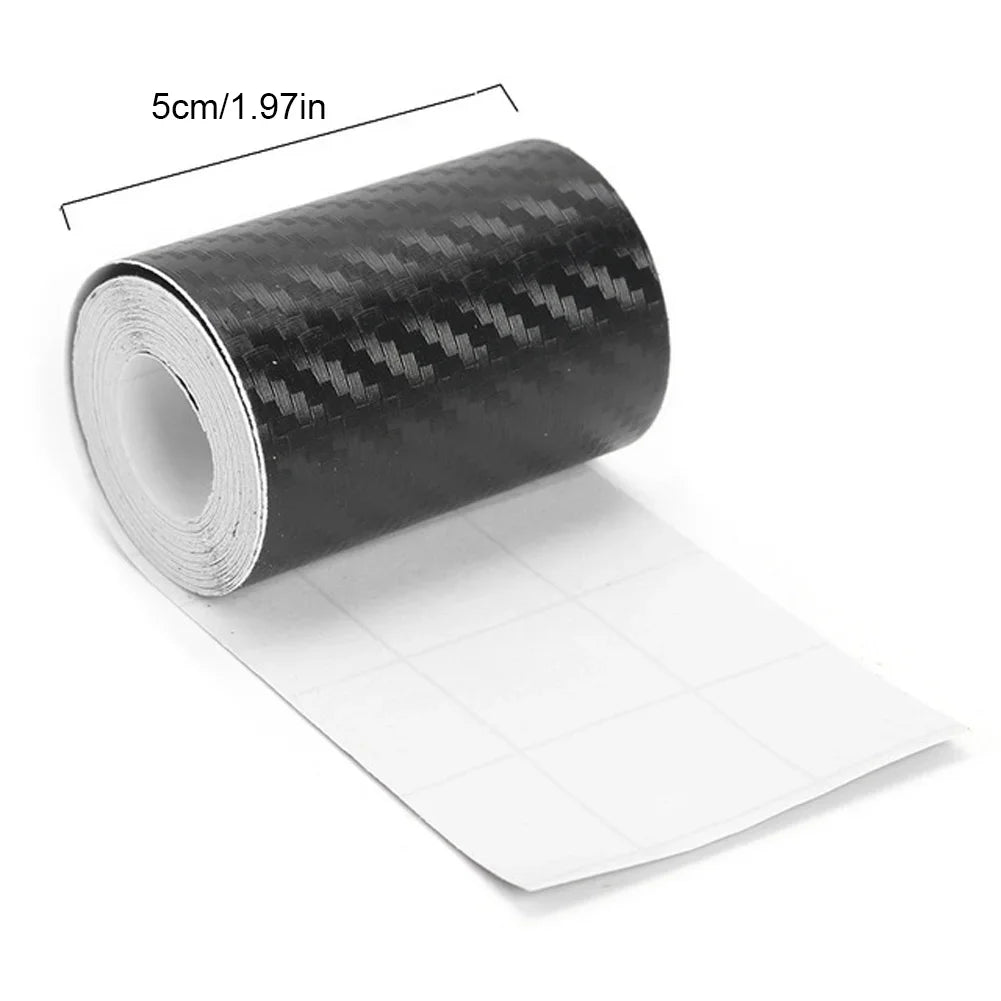 Carbon Fiber Tape Stickers on Car 3D Nano Black Car Door Edge Guards Side Waterproof Decorative Adhesive Protector Film Tape
