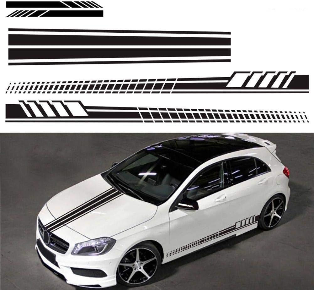 5 Pieces Vinyl Car Side Sticker Long Stripe Auto Body Racing Sports Decals Universal Car Truck DIY Decal Stripe Vinyl Stickers Decoration